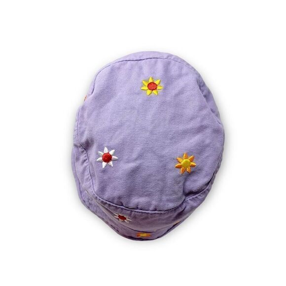 JHats Purple Flower Sun Bucket Hat Cap Child Size Vintage Ocean Breeze Waterpark - Picture 6 of 10